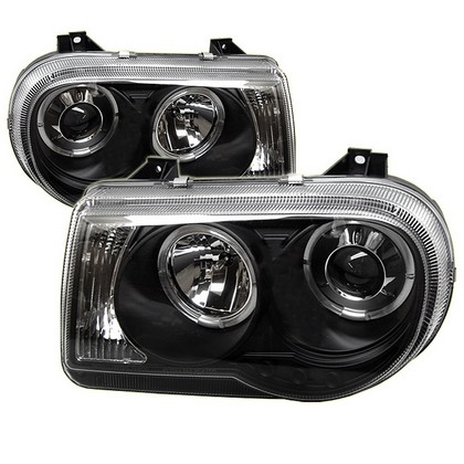 Spyder Projector Black Headlights 05-10 Chrysler 300C